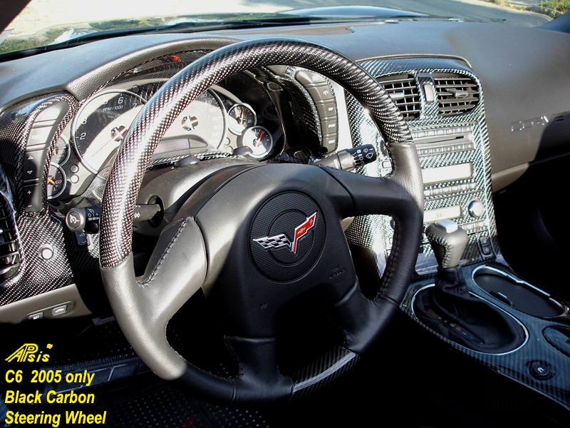 Steering Wheel 4 Spoke, Real Carbon Fiber, C6 Corvette, 2005 Only